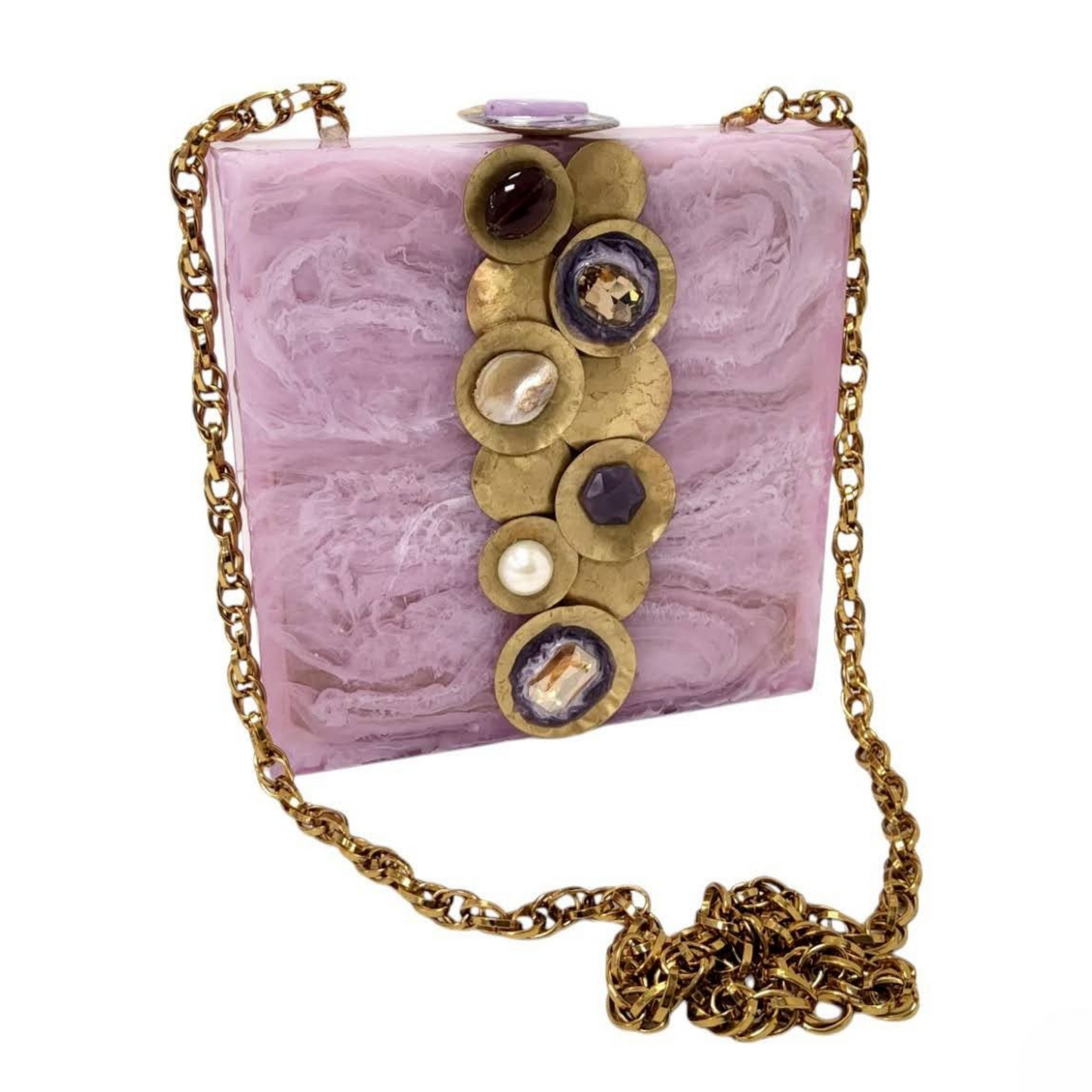 Clunch Tacha y Piedras Malva