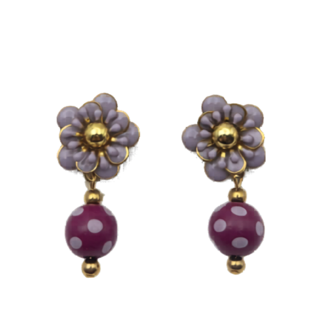 Pendientes Flor Malva y Buganvilla - Image 8628