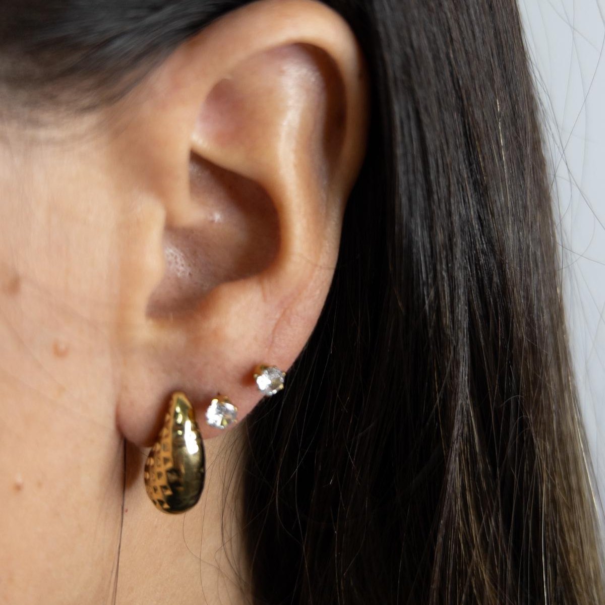 Pendientes Gota Small Textura