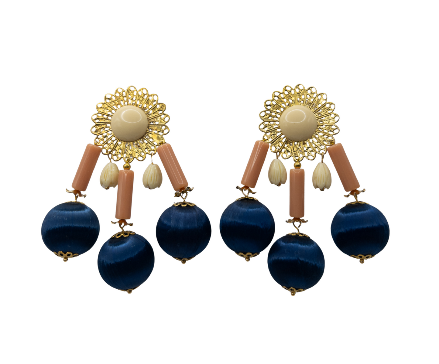 Pendientes flamenca maxi filigrana dorado