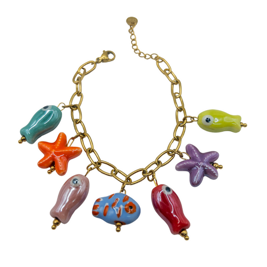 Pulsera Pececitos Cerámica