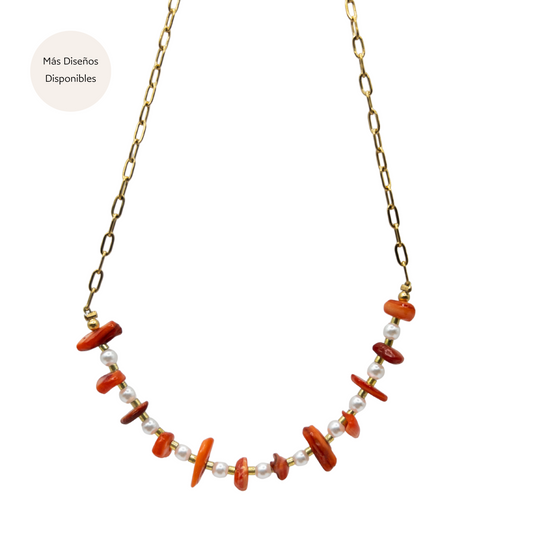 Collar Coral de mar