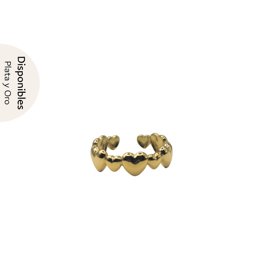 Anillo minimalista corazones acero inoxidable - Image 8270