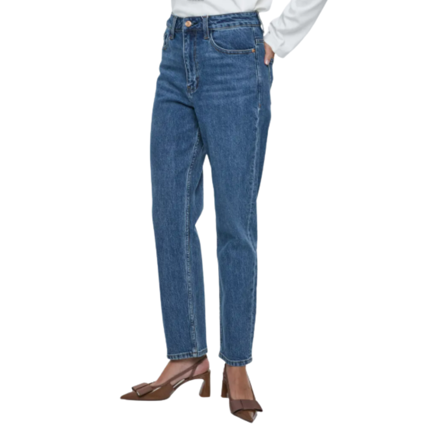 JEANS MOM FIT AZUL CLARO