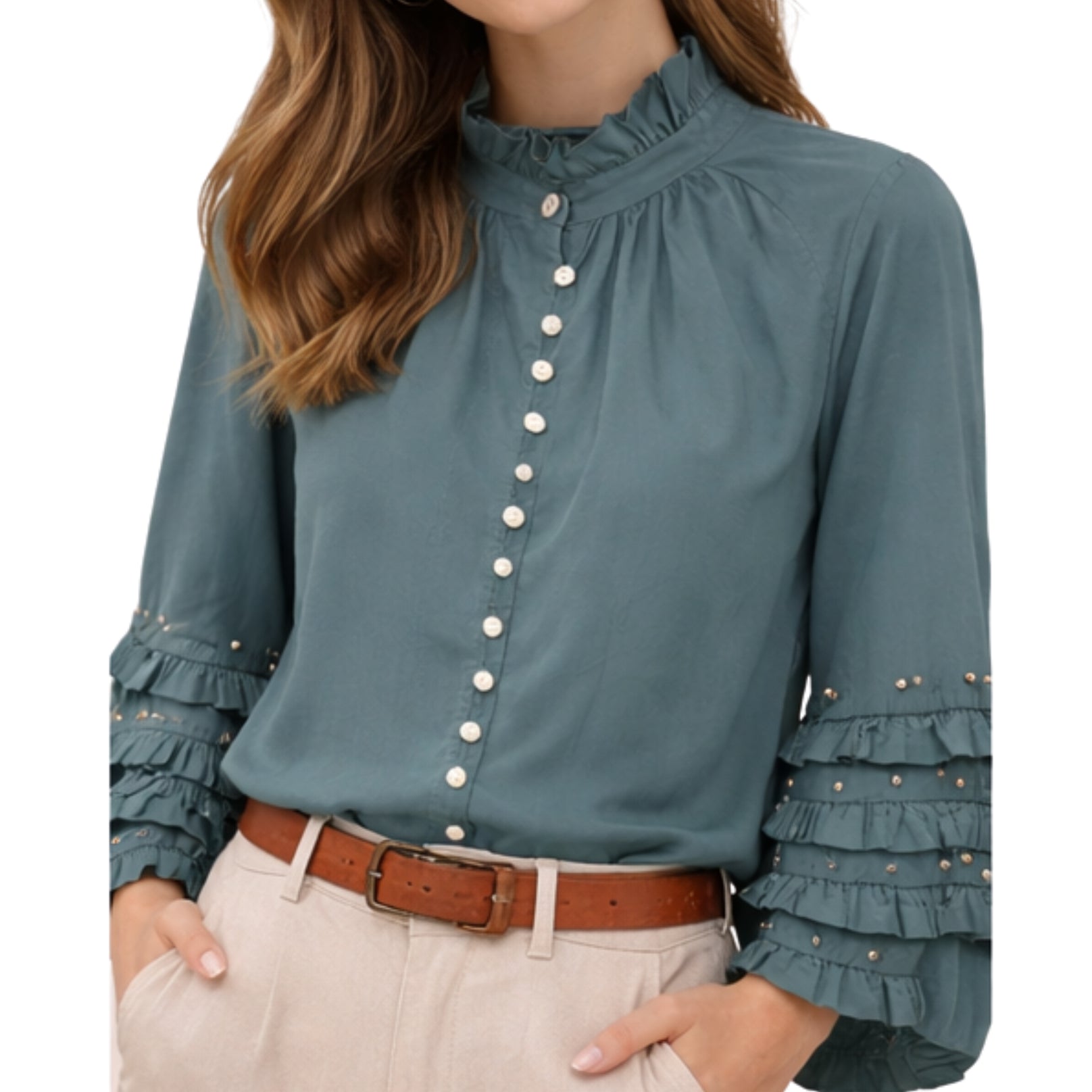 Camisa tachas en mangas - Image 8544