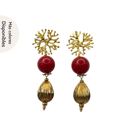 Pendientes flamenca arrecife